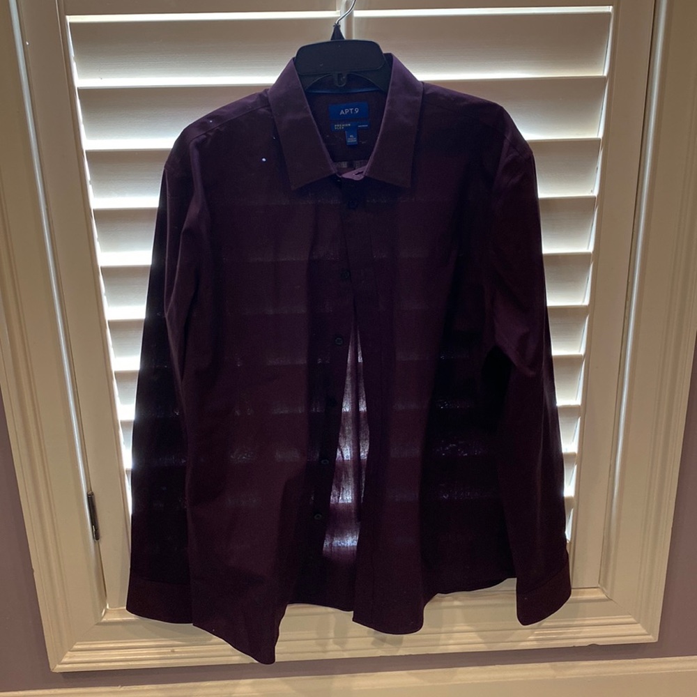 Purple Button Up Shirt In Good Condition